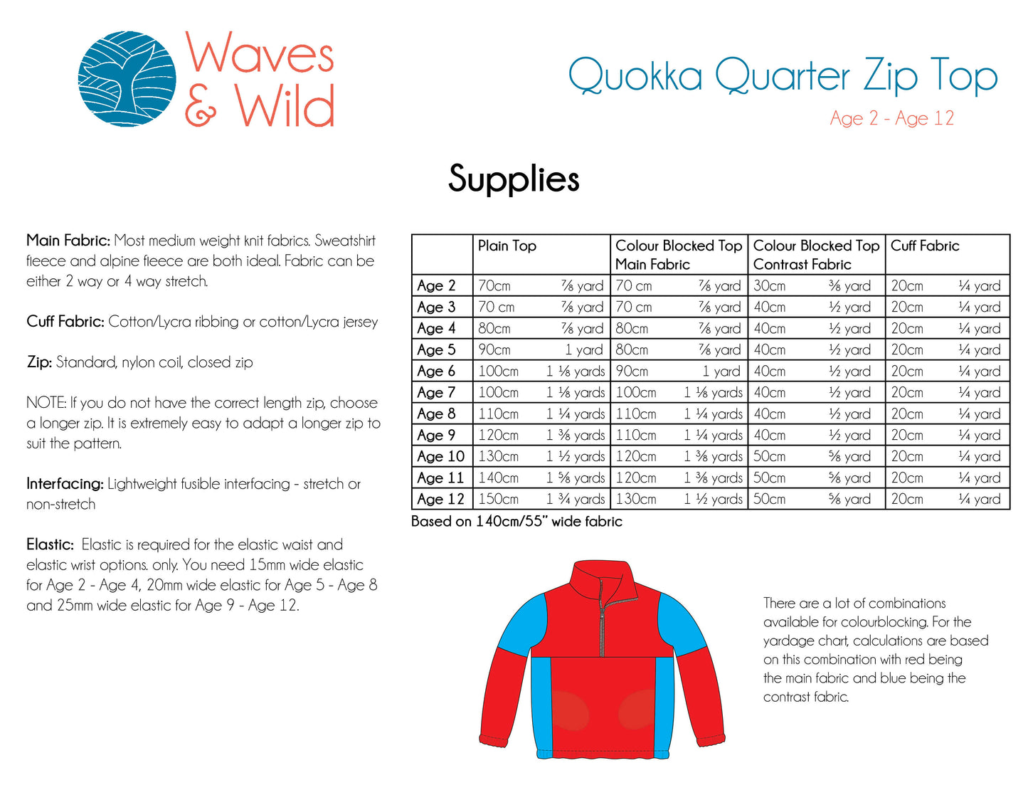 Quokka Quarter Zip Top (Childrens)